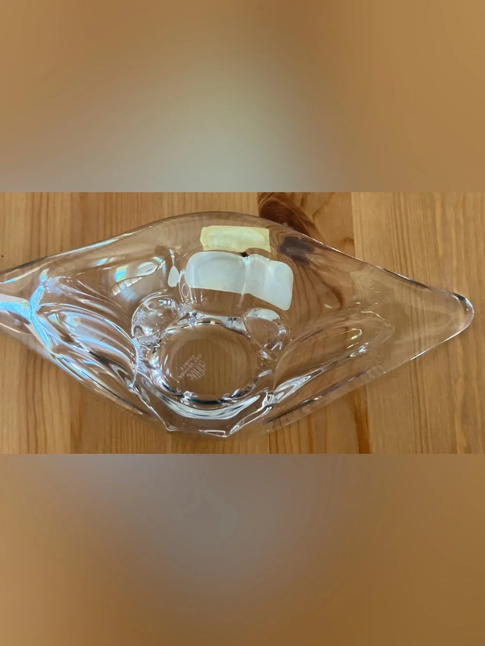 EUC Vintage Cristalleries de Vannes le Châtel France Clear Crystal Bowl